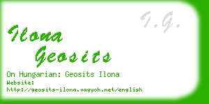 ilona geosits business card